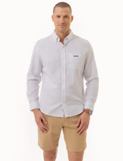 U.S. Polo Assn. DOT PRINT ROYAL OXFORD LONG SLEEVE SHIRT -Glimmera Cloth Shop 11C327YG OPWH 2244