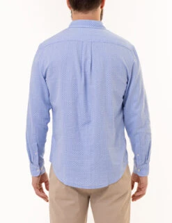 U.S. Polo Assn. DOT PRINT ROYAL OXFORD LONG SLEEVE SHIRT -Glimmera Cloth Shop 11C327YG WNBL 1308