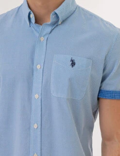 U.S. Polo Assn. SLUB POPLIN WOVEN SHIRT WITH CONTRAST FACING 10 U.S. Polo Assn. SLUB POPLIN WOVEN SHIRT WITH CONTRAST FACING -Glimmera Cloth Shop 11C333V3 SUBL 2940