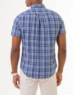 U.S. Polo Assn. PLAID SLUB POPLIN SHORT SLEEVE SHIRT -Glimmera Cloth Shop 11C334VQ CLNV 2238