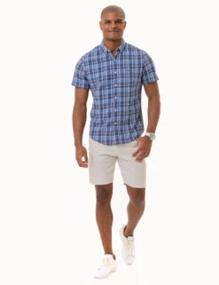 U.S. Polo Assn. PLAID SLUB POPLIN SHORT SLEEVE SHIRT -Glimmera Cloth Shop 11C334VQ CLNV 2241
