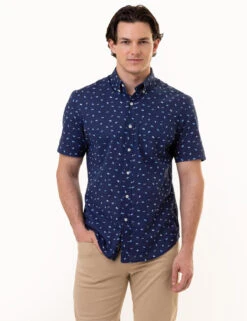 U.S. Polo Assn. ALL OVER USPA FLAG PRINT WOVEN SHIRT