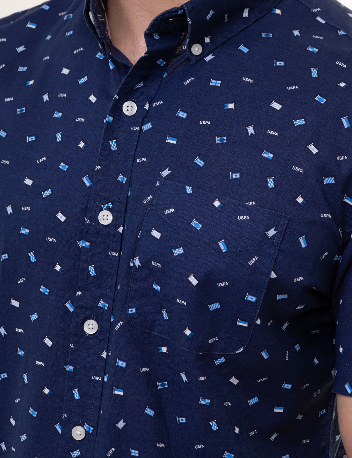 U.S. Polo Assn. ALL OVER USPA FLAG PRINT WOVEN SHIRT 3 U.S. Polo Assn. ALL OVER USPA FLAG PRINT WOVEN SHIRT - Image 3