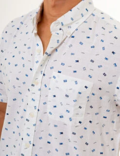 U.S. Polo Assn. ALL OVER USPA FLAG PRINT WOVEN SHIRT 16 U.S. Polo Assn. ALL OVER USPA FLAG PRINT WOVEN SHIRT -Glimmera Cloth Shop 11C341V3 OPWH 85950