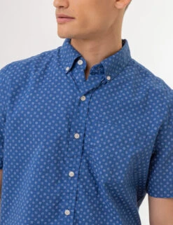 U.S. Polo Assn. DITSY PRINT SHORT SLEEVE WOVEN SHIRT -Glimmera Cloth Shop 11C342XA VYBL 2710