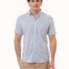 U.S. Polo Assn. SHORT SLEEVE DOT PRINT WOVEN SHIRT WITH POCKET