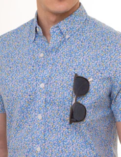U.S. Polo Assn. SHORT SLEEVE FLORAL PRINT SHIRT WITH POCKET -Glimmera Cloth Shop 11C369VI BJBL 1128