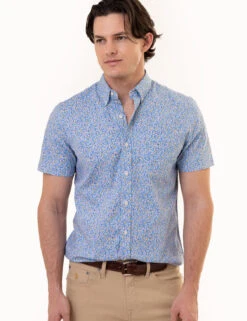 U.S. Polo Assn. SHORT SLEEVE FLORAL PRINT SHIRT WITH POCKET