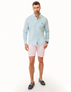 U.S. Polo Assn. LONG SLEEVE HORIZONTAL STRIPE WOVEN SHIRT -Glimmera Cloth Shop 11C374VQ HZBL 85975