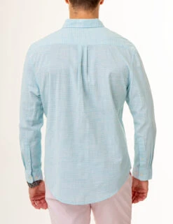 U.S. Polo Assn. LONG SLEEVE HORIZONTAL STRIPE WOVEN SHIRT -Glimmera Cloth Shop 11C374VQ HZBL 85982