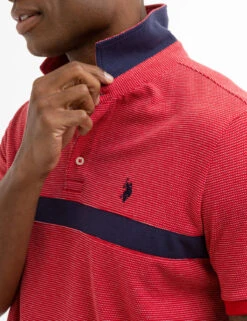 U.S. Polo Assn. JACQUARD PIQUE PIECED POLO SHIRT -Glimmera Cloth Shop 11C4643Z ERED 7938