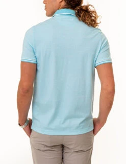 U.S. Polo Assn. ALL OVER PRINT TEXTURED COLLAR POLO SHIRT -Glimmera Cloth Shop 11C4722W HZBL 85968