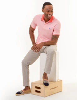 U.S. Polo Assn. ALL OVER PRINT TEXTURED COLLAR POLO SHIRT -Glimmera Cloth Shop 11C4722W PKCR 86269