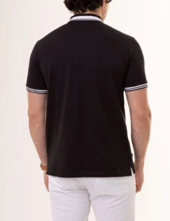 U.S. POLO ASSN. ZIPPER PLACKET PIECED POLO SHIRT -Glimmera Cloth Shop 11C5793O BLCK 1568