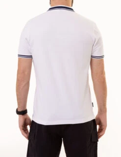 U.S. POLO ASSN. ZIPPER PLACKET PIECED POLO SHIRT -Glimmera Cloth Shop 11C5793O WHIT 1434