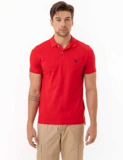 U.S. Polo Assn. SLIM FIT SOLID PIQUE POLO SHIRT -Glimmera Cloth Shop 11C5813O ERED 2738