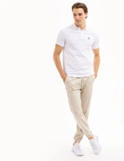 U.S. Polo Assn. SLIM FIT SOLID PIQUE POLO SHIRT -Glimmera Cloth Shop 11C5813O WHIT 8175