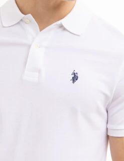 U.S. Polo Assn. SLIM FIT SOLID PIQUE POLO SHIRT -Glimmera Cloth Shop 11C5813O WHIT 8177