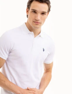 U.S. Polo Assn. SLIM FIT SOLID PIQUE POLO SHIRT -Glimmera Cloth Shop 11C5813O WHIT 8179