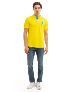 U.S. Polo Assn. SOLID PIQUE DOUBLE LOGO POLO SHIRT -Glimmera Cloth Shop 11C6063O BZYW 7899