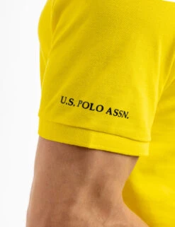 U.S. Polo Assn. SOLID PIQUE DOUBLE LOGO POLO SHIRT -Glimmera Cloth Shop 11C6063O BZYW 7905