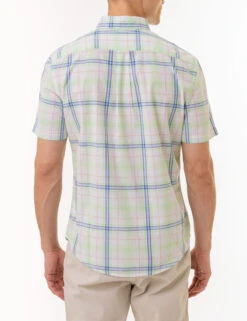 U.S. Polo Assn. PLAID POPLIN WOVEN SHORT SLEEVE SHIRT -Glimmera Cloth Shop 11C650VQ GEEN 2913