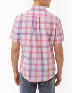 U.S. Polo Assn. PLAID POPLIN WOVEN SHORT SLEEVE SHIRT -Glimmera Cloth Shop 11C650VQ RGRD 3246