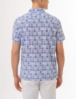 U.S. Polo Assn. MEDALLION PRINT SHORT SLEEVE WOVEN SHIRT -Glimmera Cloth Shop 11C651XA WNBL 2682