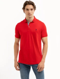 U.S. Polo Assn. SOLID INTERLOCK GINGHAM TRIM POLO SHIRT -Glimmera Cloth Shop 11C87998 ERED 7923