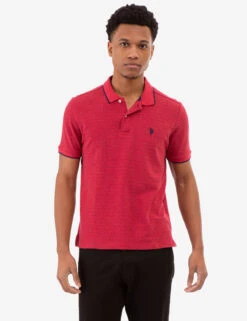 U.S. Polo Assn. JACQUARD MARLED STRIPE POLO SHIRT -Glimmera Cloth Shop 11c04132 rdht 82001