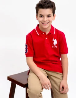 U.S. Polo Assn. BOYS PIQUE SOLID POLO SHIRT -Glimmera Cloth Shop 128032 V100A.2.ENGINE RED WHITE 38fc807a 2890 4109 b8ae 8a1e5c22b75c