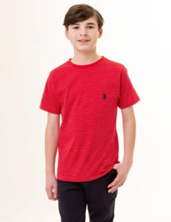 U.S. Polo Assn. BOYS DASH STRIPE CREW NECK T-SHIRT