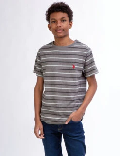 U.S. Polo Assn. BOYS STRIPE CREW NECK T-SHIRT