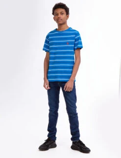 U.S. Polo Assn. BOYS STRIPE CREW NECK T-SHIRT -Glimmera Cloth Shop 12A23449 MBLU 5490