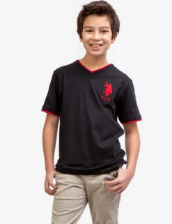 U.S. Polo Assn. BOYS BASIC V-NECK T-SHIRT -Glimmera Cloth Shop 12A68204 BLCK 3794