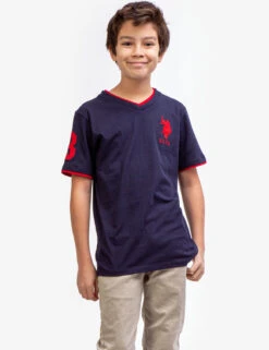 U.S. Polo Assn. BOYS BASIC V-NECK T-SHIRT -Glimmera Cloth Shop 12A68204 CLNV 3937