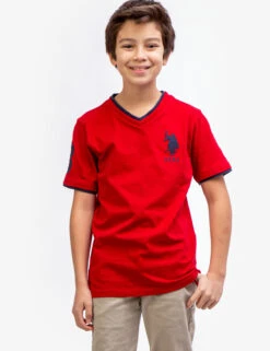 U.S. Polo Assn. BOYS BASIC V-NECK T-SHIRT -Glimmera Cloth Shop 12A68204 ERED 4018