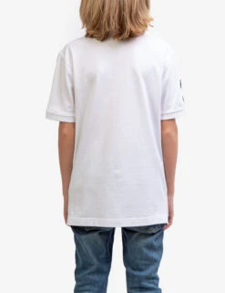 U.S. Polo Assn. BOYS MULTI COLOR LOGO SOLID PIQUE POLO SHIRT -Glimmera Cloth Shop 12A6833R WHIT 4065