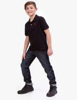 U.S. Polo Assn. BOYS SOLID PIQUE POLO SHIRT -Glimmera Cloth Shop 12A6843R BLCK 5764 191512e5 ef84 445a 881b 650e5483f45b