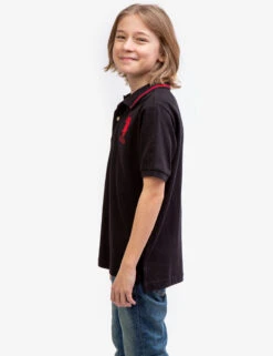 U.S. Polo Assn. BOYS PIQUE SOLID POLO SHIRT -Glimmera Cloth Shop 12A6853R BLCK 4148