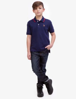 U.S. Polo Assn. BOYS SOLID INTERLOCK POLO SHIRT -Glimmera Cloth Shop 12A68698 CLNV 5627