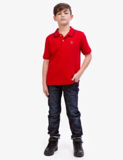 U.S. Polo Assn. BOYS SOLID INTERLOCK POLO SHIRT -Glimmera Cloth Shop 12A68698 ERED 5651