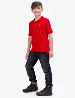 U.S. Polo Assn. BOYS SOLID INTERLOCK POLO SHIRT -Glimmera Cloth Shop 12A68698 ERED 5655