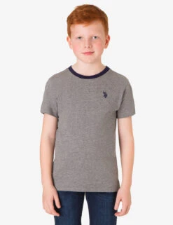 U.S. Polo Assn. BOYS RINGER CREW NECK T-SHIRT -Glimmera Cloth Shop 12C24404 CPGY 83409