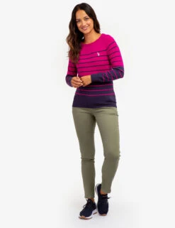 U.S. Polo Assn. STRIPED BOAT NECK SWEATER -Glimmera Cloth Shop 21045C1D HSDF 64182