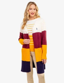 U.S. Polo Assn. COLORBLOCK TUNIC CARDIGAN SWEATER