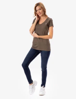 U.S. Polo Assn. V-NECK T-SHIRT -Glimmera Cloth Shop 2121200H OLIV 5481