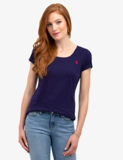 U.S. Polo Assn. SCOOP NECK T-SHIRT -Glimmera Cloth Shop 212201PO BLPK 1 d2718fe4 9f73 44a6 b705 fc43ada3b5e9