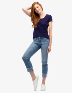 U.S. Polo Assn. SCOOP NECK T-SHIRT -Glimmera Cloth Shop 212201PO BLPK 2 9a4e7f20 dc94 4e93 89de 3a92ea028ab0