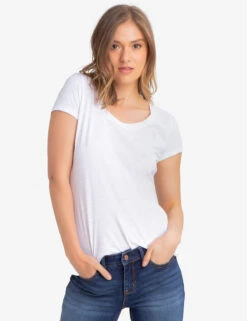 U.S. Polo Assn. SCOOP NECK T-SHIRT -Glimmera Cloth Shop 212201PO WHPK 1 d2a8c1a4 a18d 4d08 abd5 48955197cc18